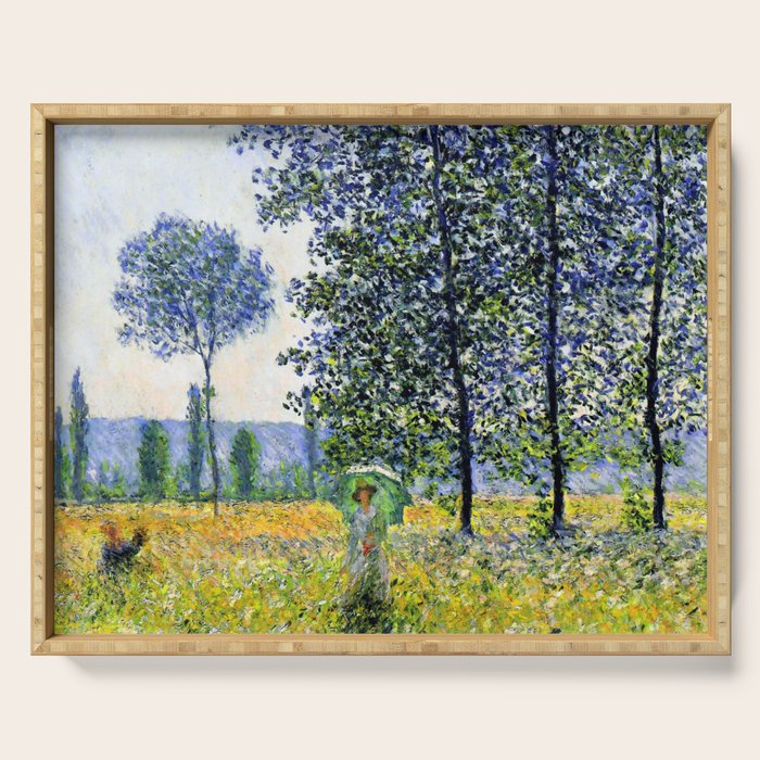 Claude Monet "Sunlight Effect under the Poplars", 1887 Serving Tray Gallery Image 1