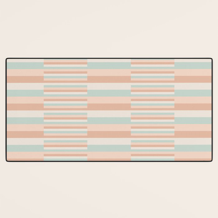 Mixed Stripes Pattern VI Soft Pastel Desk Mat Gallery Image 3
