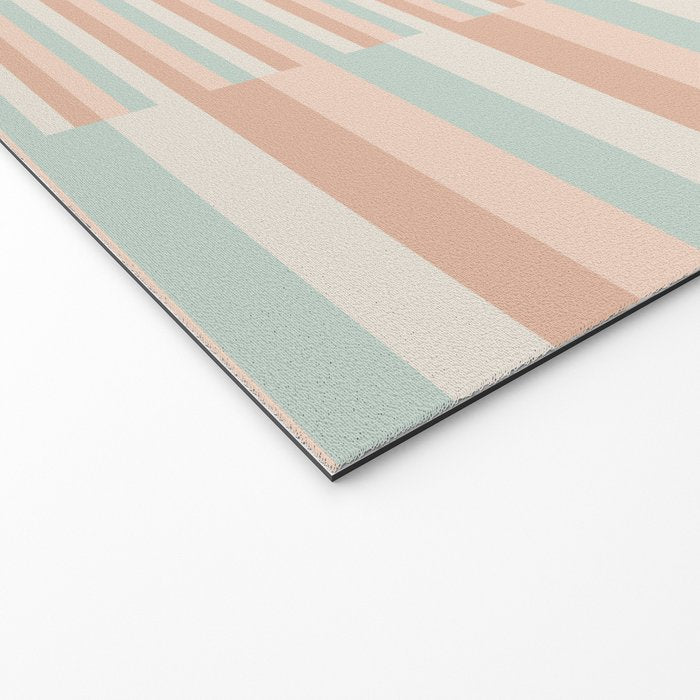 Mixed Stripes Pattern VI Soft Pastel Welcome Mat Gallery Image 2