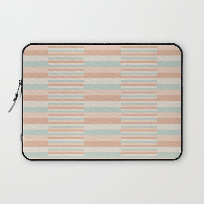 Mixed Stripes Pattern VI Soft Pastel Laptop Sleeve Gallery Image 1