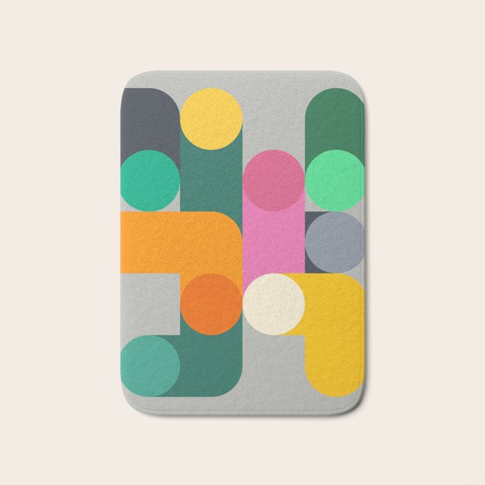 Modern Geometric 85A Bath Mat Gallery Image 1
