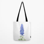 Texas bluebonnet in watercolor Tote Bag Gallery Image 2