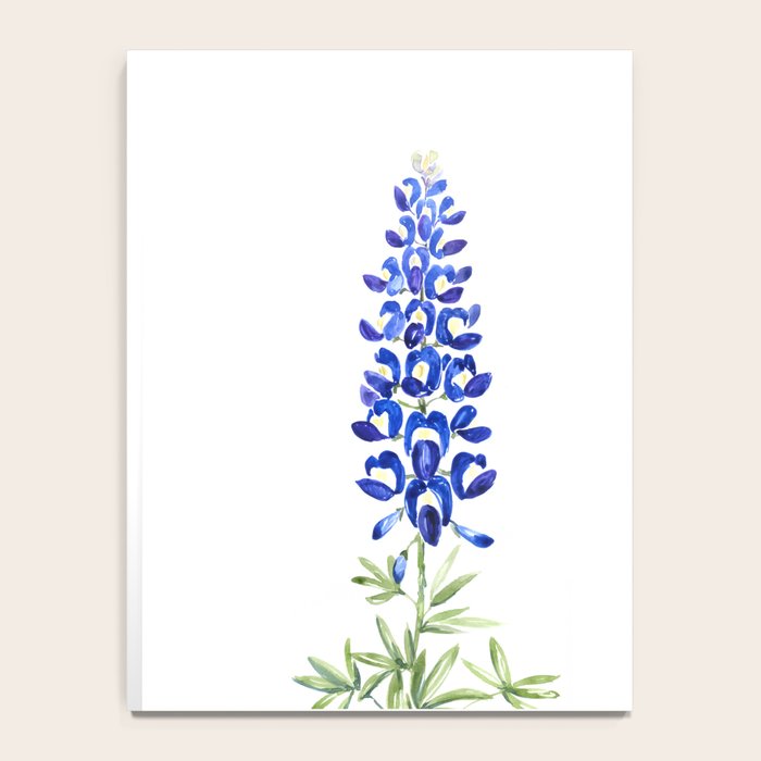 Texas bluebonnet in watercolor Notebook Gallery Image 4