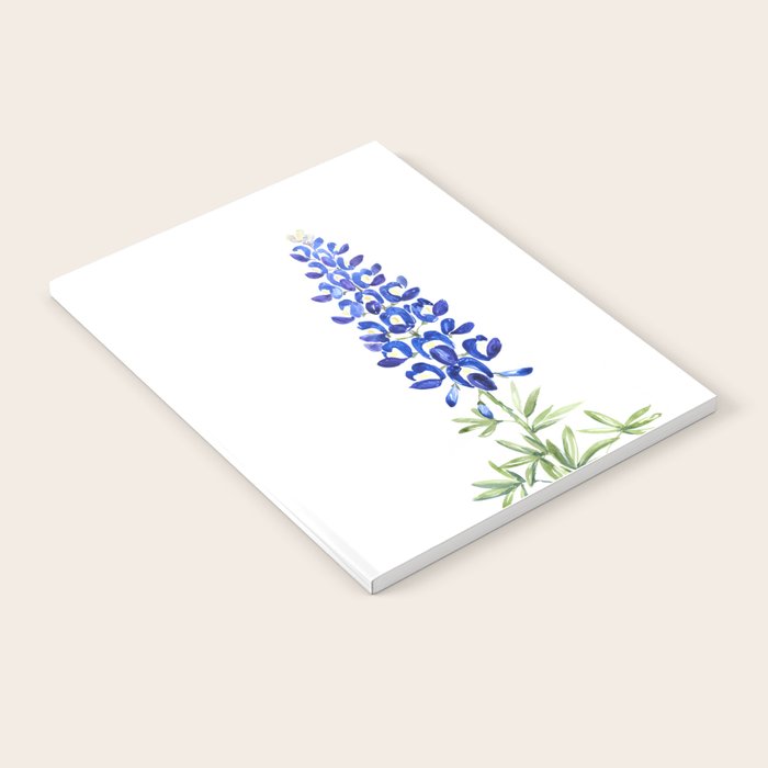 Texas bluebonnet in watercolor Notebook Gallery Image 2