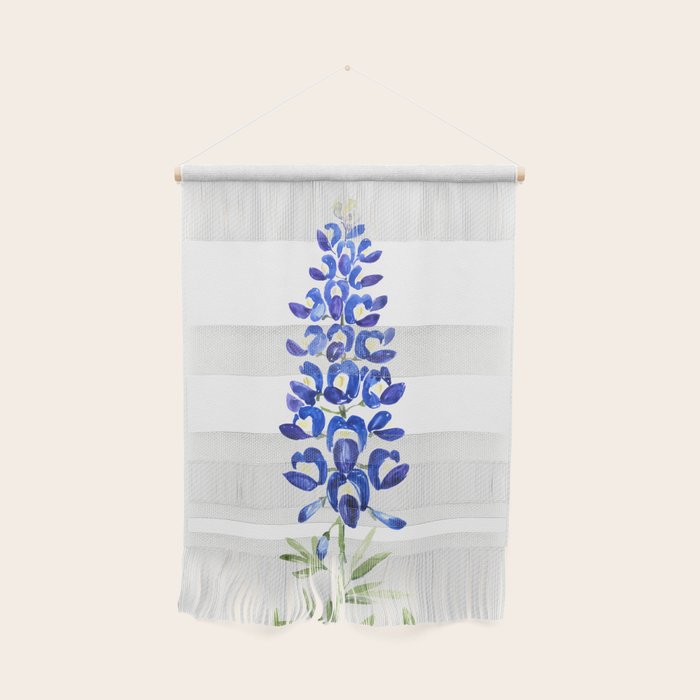 Texas bluebonnet in watercolor Wall Hanging Gallery Image 1