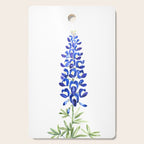 Texas bluebonnet in watercolor Cutting Board Gallery Image 1