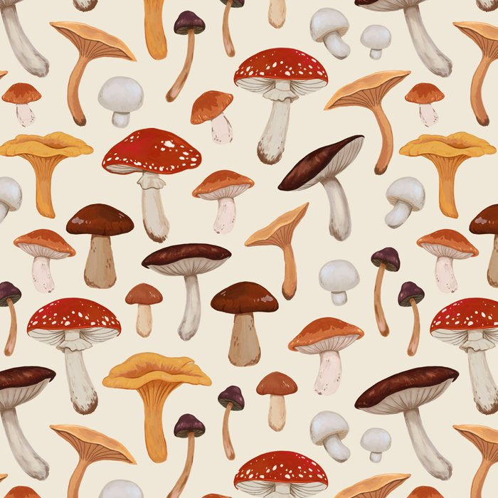Mushroom Medley Pattern - Neutral Coffee Mug Gallery Image 2