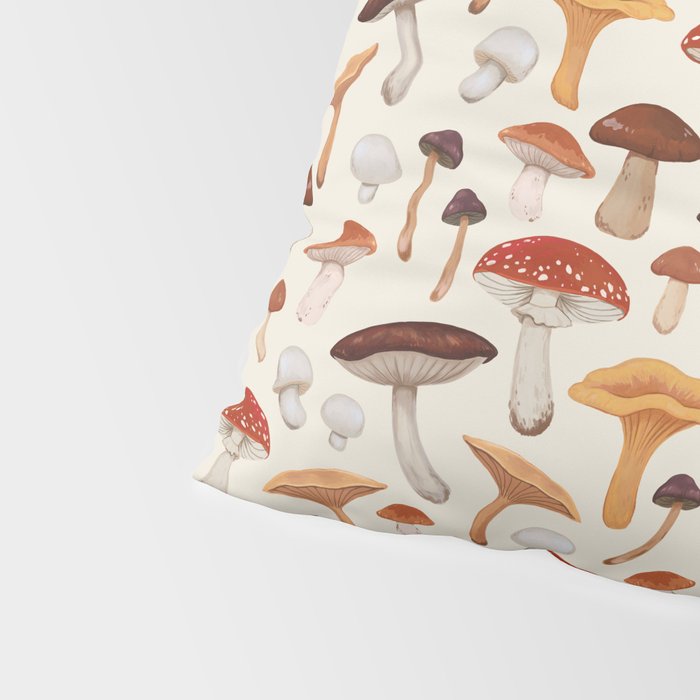 Mushroom Medley Pattern - Neutral Pillow Sham Gallery Image 4