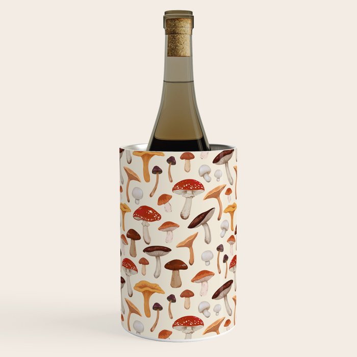 Mushroom Medley Pattern - Neutral Wine Chiller Gallery Image 1
