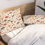 Mushroom Medley Pattern - Neutral Pillow Sham Gallery Image 2