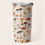 Mushroom Medley Pattern - Neutral Travel Mug Gallery Image 2