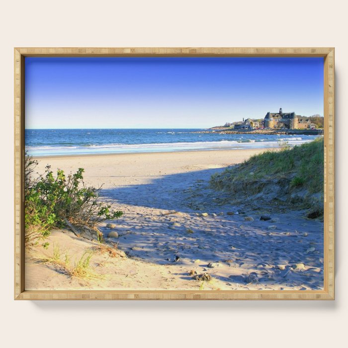 The Towers - Narragansett Town Beach, Rhode Island Serving Tray Gallery Image 1