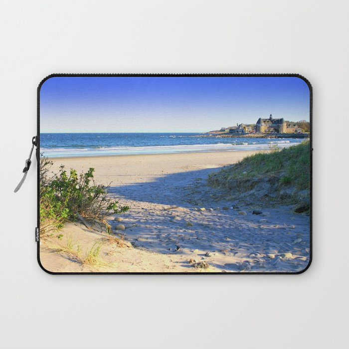 The Towers - Narragansett Town Beach, Rhode Island Laptop Sleeve Gallery Image 1