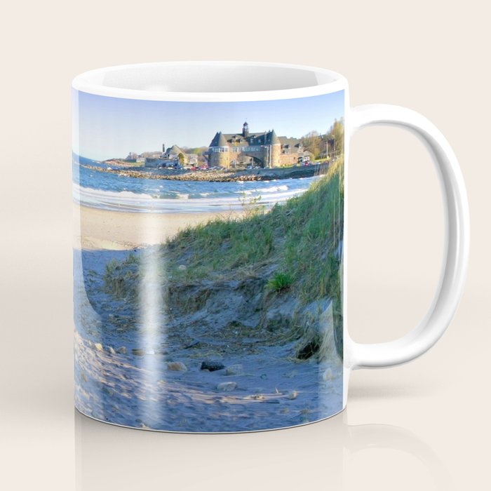 The Towers - Narragansett Town Beach, Rhode Island Coffee Mug Gallery Image 1