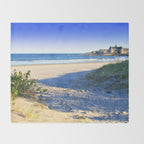 The Towers - Narragansett Town Beach, Rhode Island Throw Blanket Gallery Image 2