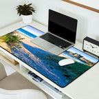 The Towers - Narragansett Town Beach, Rhode Island Desk Mat Gallery Image 2
