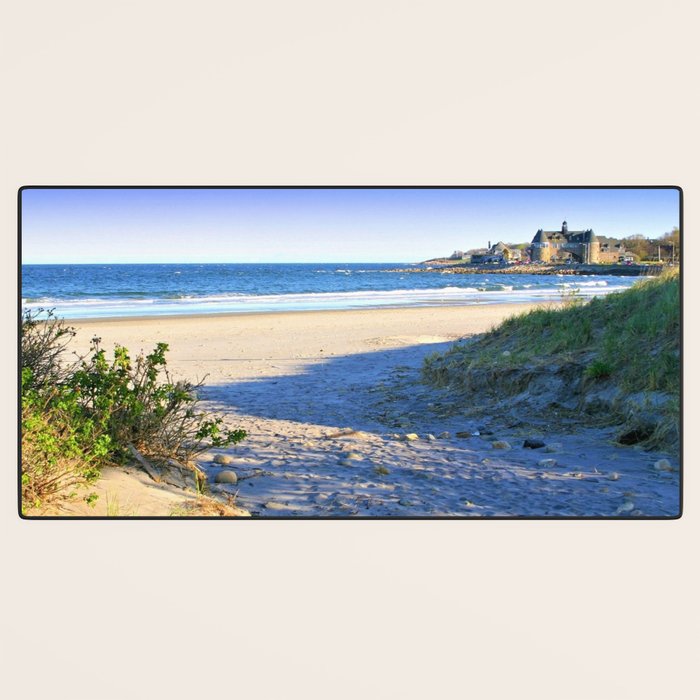 The Towers - Narragansett Town Beach, Rhode Island Desk Mat Gallery Image 3