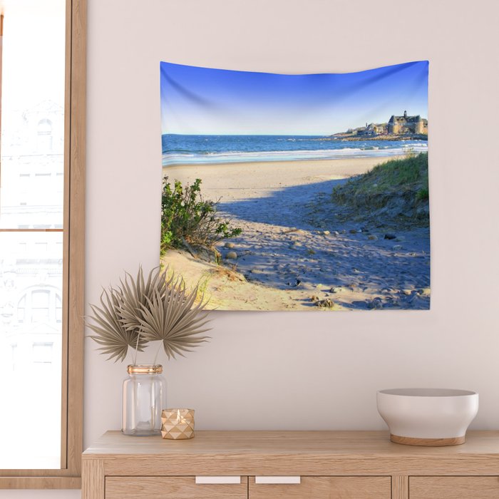 The Towers - Narragansett Town Beach, Rhode Island Wall Tapestry Gallery Image 2