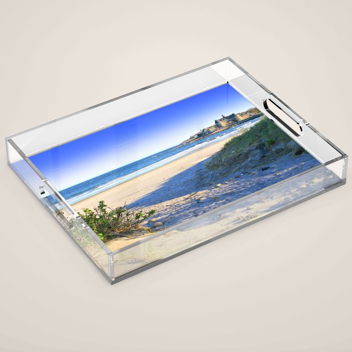 The Towers - Narragansett Town Beach, Rhode Island Acrylic Tray Gallery Image 1