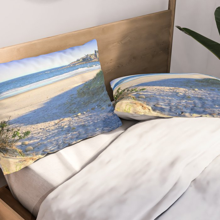 The Towers - Narragansett Town Beach, Rhode Island Pillow Sham Gallery Image 2