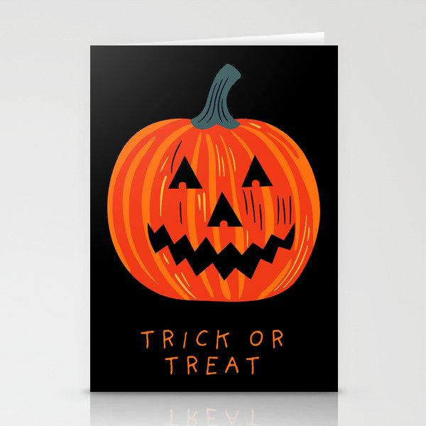 Happy Halloween funny pumpkin cartoon doodle Stationery Card Gallery Image 2