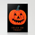Happy Halloween funny pumpkin cartoon doodle Stationery Card Gallery Image 2