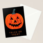 Happy Halloween funny pumpkin cartoon doodle Stationery Card Gallery Image 2