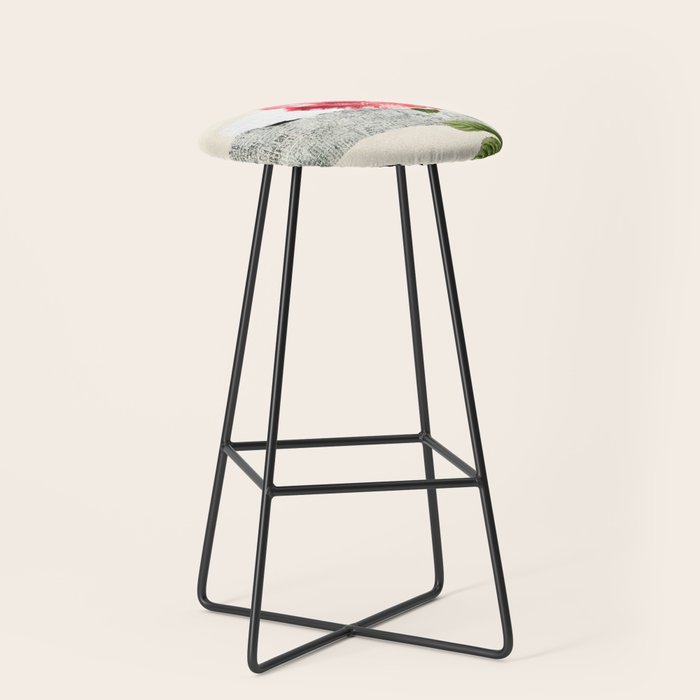 minimal collage/ landscape flower Stool Gallery Image 1