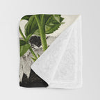 minimal collage/ landscape flower Throw Blanket Gallery Image 3