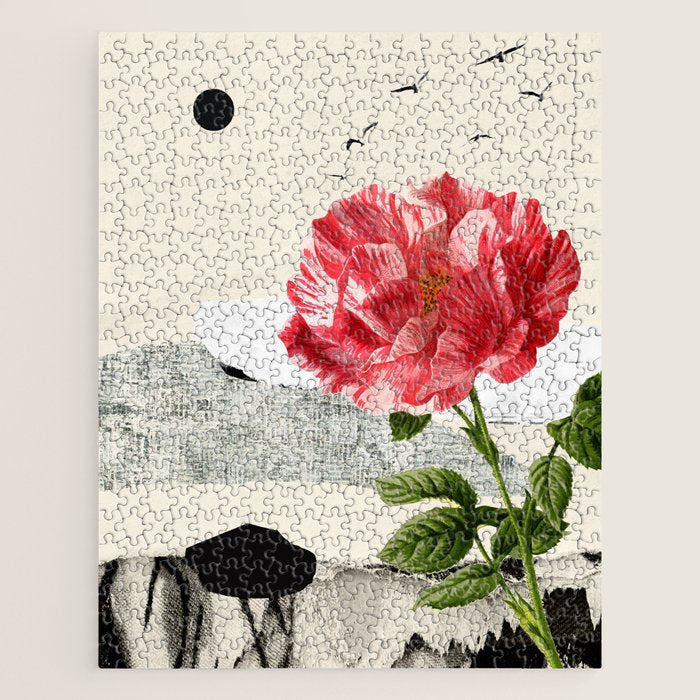 minimal collage/ landscape flower Jigsaw Puzzle Gallery Image 1