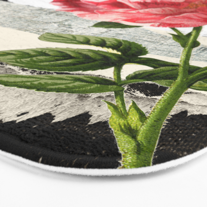 minimal collage/ landscape flower Bath Mat Gallery Image 3