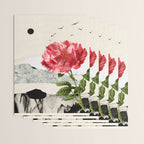 minimal collage/ landscape flower Wrapping Paper Gallery Image 3