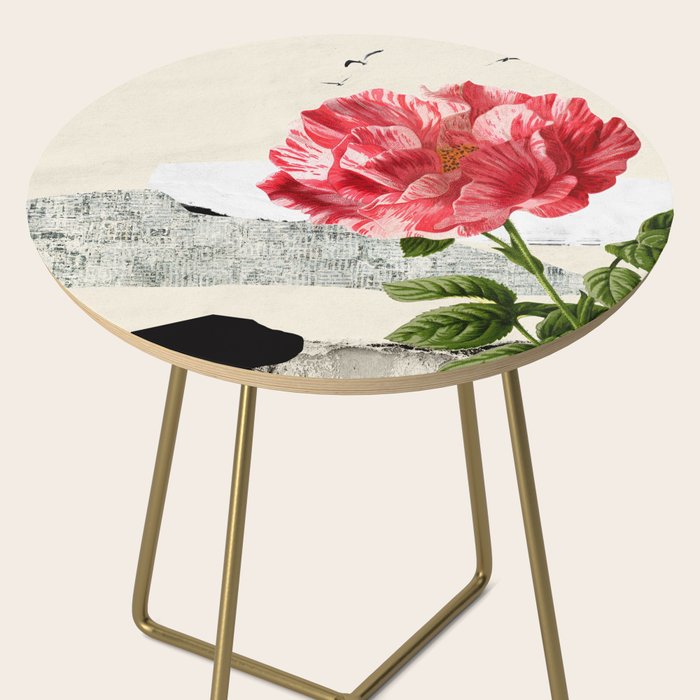 minimal collage/ landscape flower Side Table Gallery Image 2