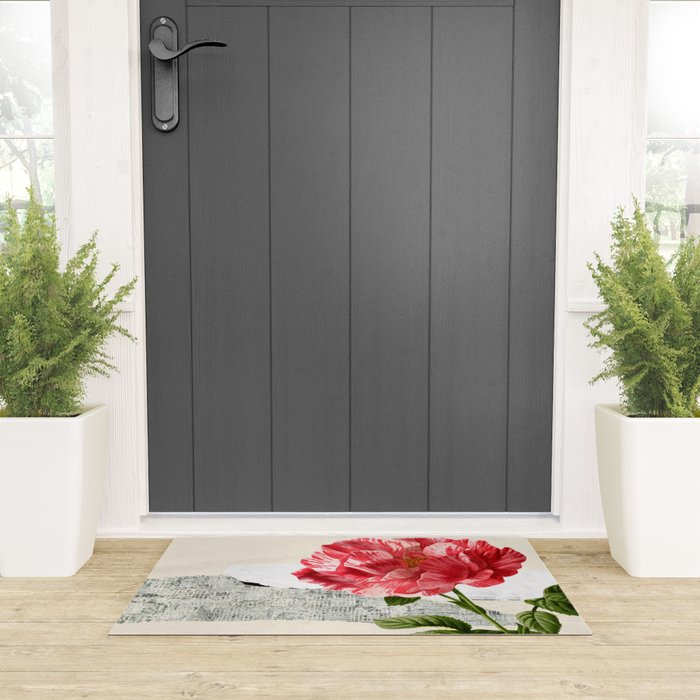 minimal collage/ landscape flower Welcome Mat Gallery Image 3