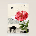 minimal collage/ landscape flower Stationery Card Gallery Image 2