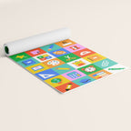 Colorful back to school geometric mosaic pattern Yoga Mat Gallery Image 2