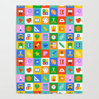 Colorful back to school geometric mosaic pattern Poster Gallery Image 4