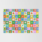 Colorful back to school geometric mosaic pattern Rug Gallery Image 2