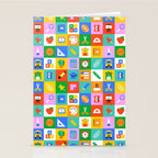 Colorful back to school geometric mosaic pattern Stationery Card Gallery Image 2
