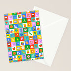 Colorful back to school geometric mosaic pattern Stationery Card Gallery Image 2