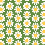 Retro Green Daisy Pattern Coffee Mug Gallery Image 2
