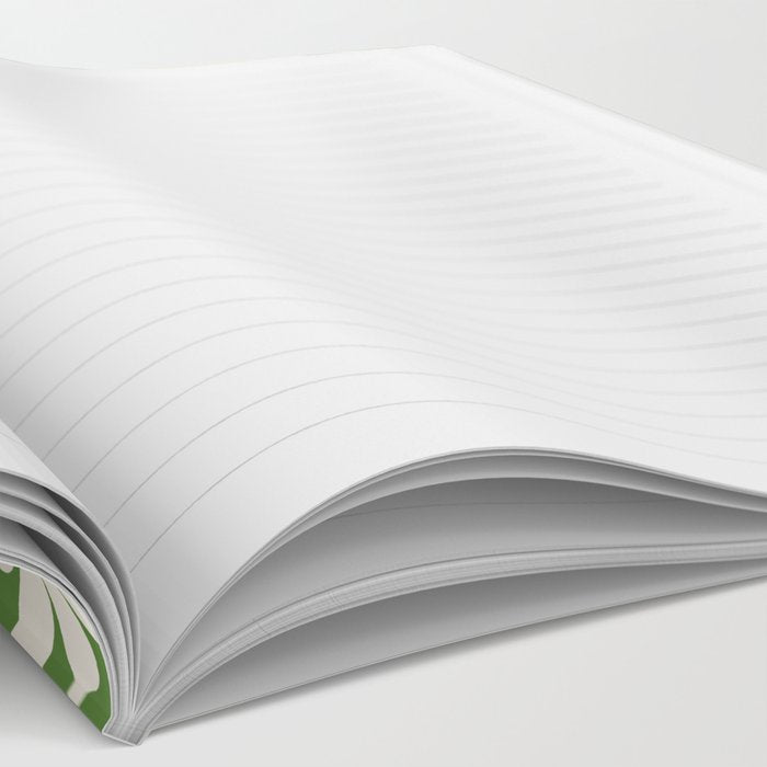 Retro Green Daisy Pattern Notebook Gallery Image 2