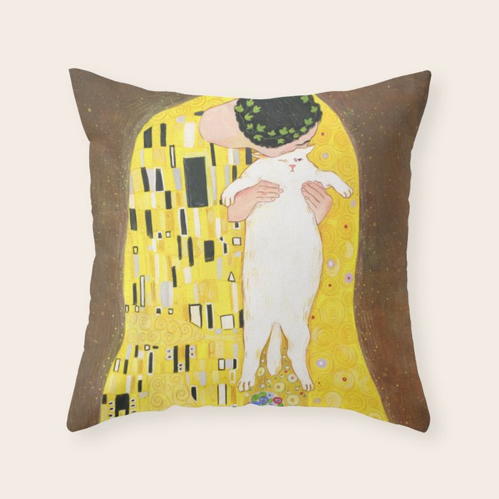 The kiss Throw Pillow