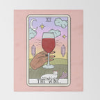 WINE READING (DARK) Throw Blanket Gallery Image 2