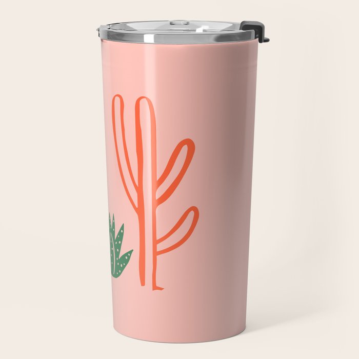 Hand drawn cactus plant art Travel Mug Gallery Image 2