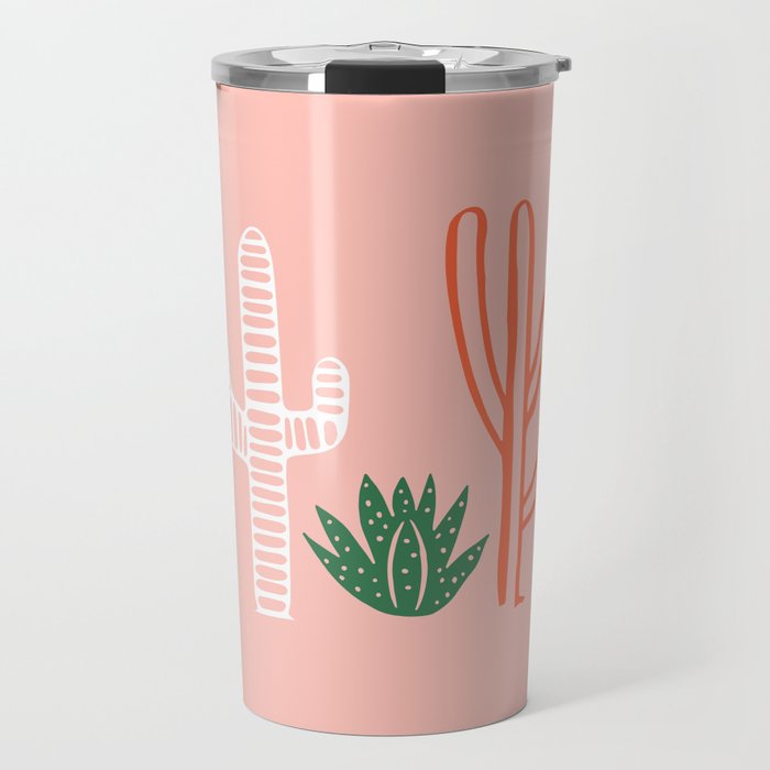 Hand drawn cactus plant art Travel Mug Gallery Image 1