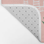 Hand drawn cactus plant art Bath Mat Gallery Image 2