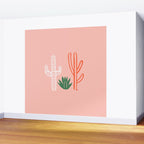 Hand drawn cactus plant art Wall Mural Gallery Image 2
