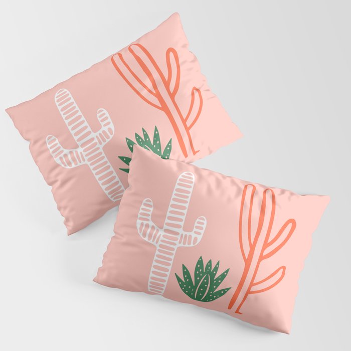 Hand drawn cactus plant art Pillow Sham Gallery Image 3