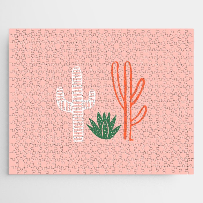 Hand drawn cactus plant art Jigsaw Puzzle Gallery Image 1